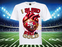 Load image into Gallery viewer, I Bleed Football T-Shirts - ALL TEAMS AVAILABLE
