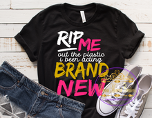 Load image into Gallery viewer, Rip Me Out The Plastic Custom T-Shirt