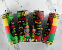 Load image into Gallery viewer, Juneteenth 20oz Custom Tumbler
