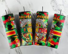 Load image into Gallery viewer, Juneteenth 20oz Custom Tumbler
