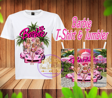 Load image into Gallery viewer, Barbie T-Shirt &amp; 20oz Tumbler Sets - Various Designs
