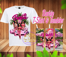 Load image into Gallery viewer, Barbie T-Shirt &amp; 20oz Tumbler Sets - Various Designs
