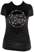 Load image into Gallery viewer, Saved By Grace Rhinestone T-Shirt
