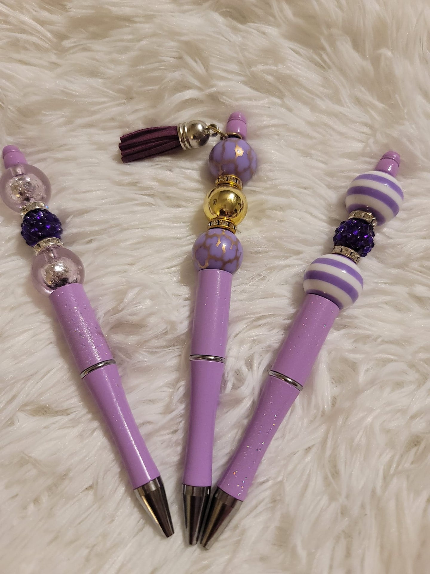 Lavender Beaded Pen