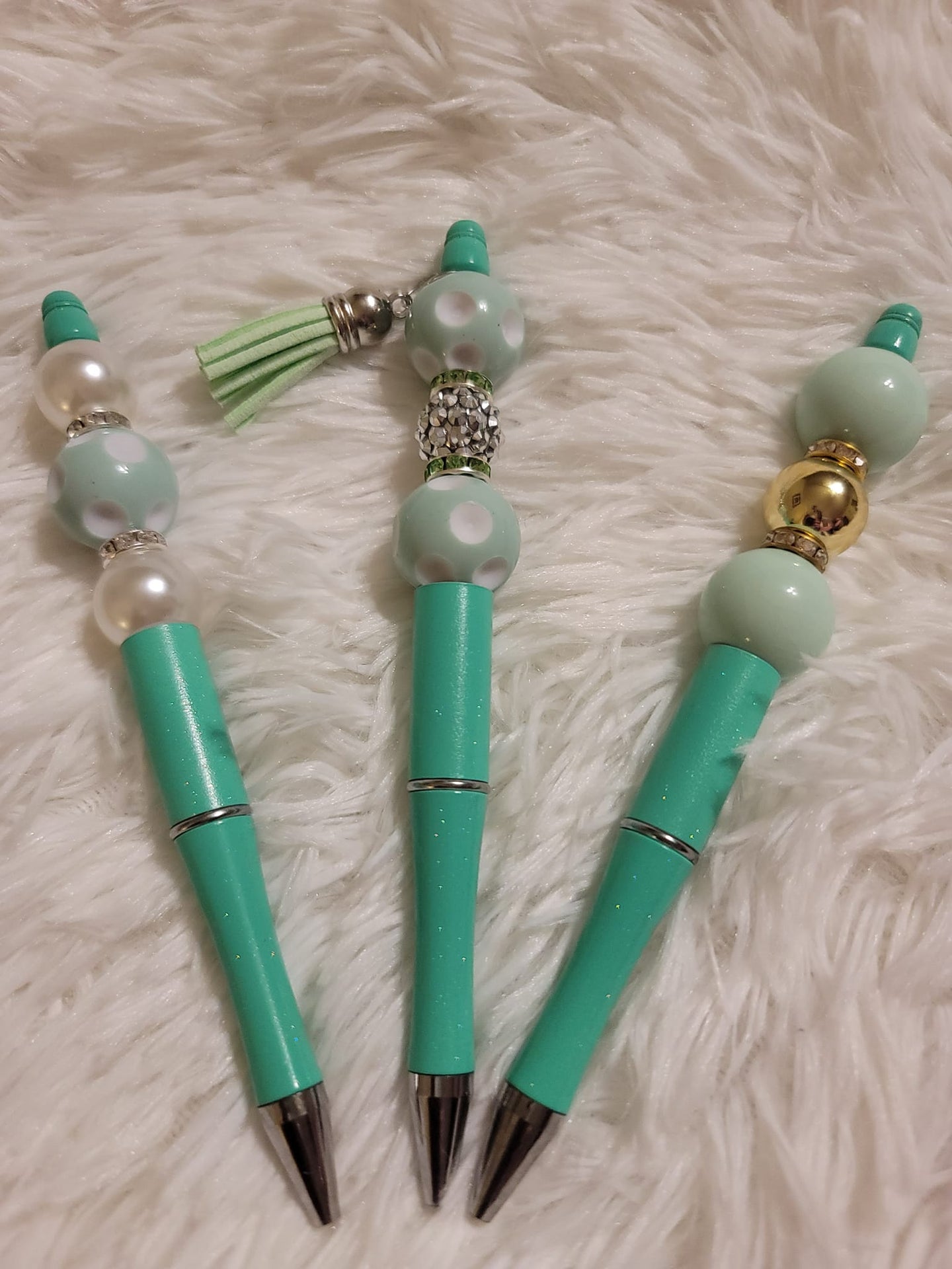 Aqua Beaded Pen