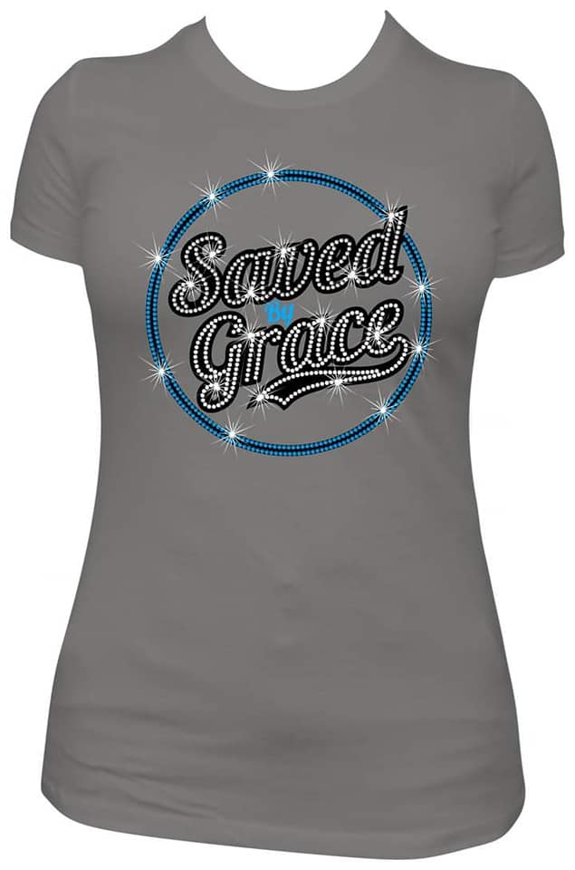 Saved By Grace Rhinestone T-Shirt