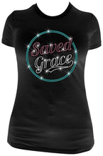 Load image into Gallery viewer, Saved By Grace Rhinestone T-Shirt
