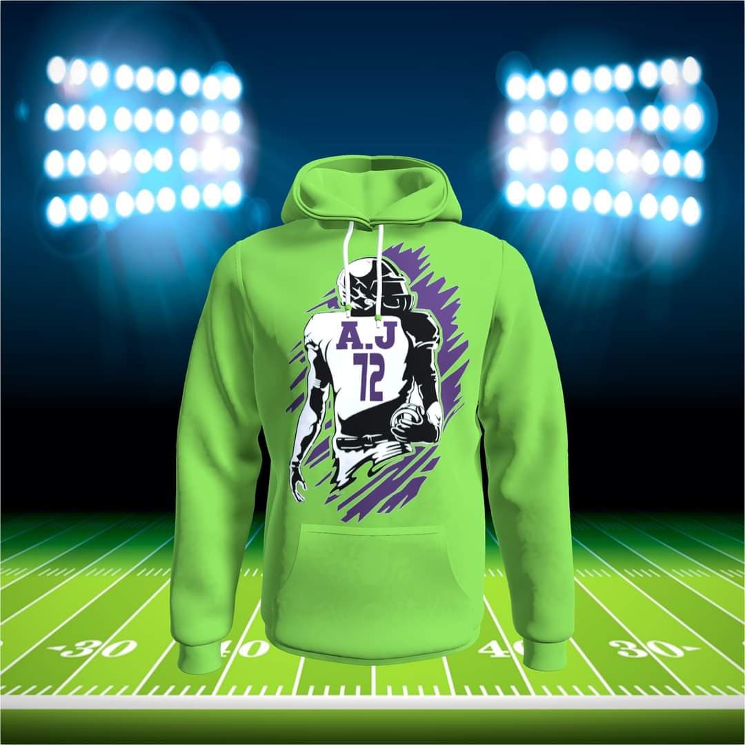 CUSTOM FOOTBALL HOODIE & T-SHIRT