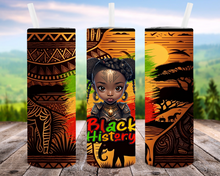 Load image into Gallery viewer, Black History Tumbler Girl 20oz or 30oz - Various Designs
